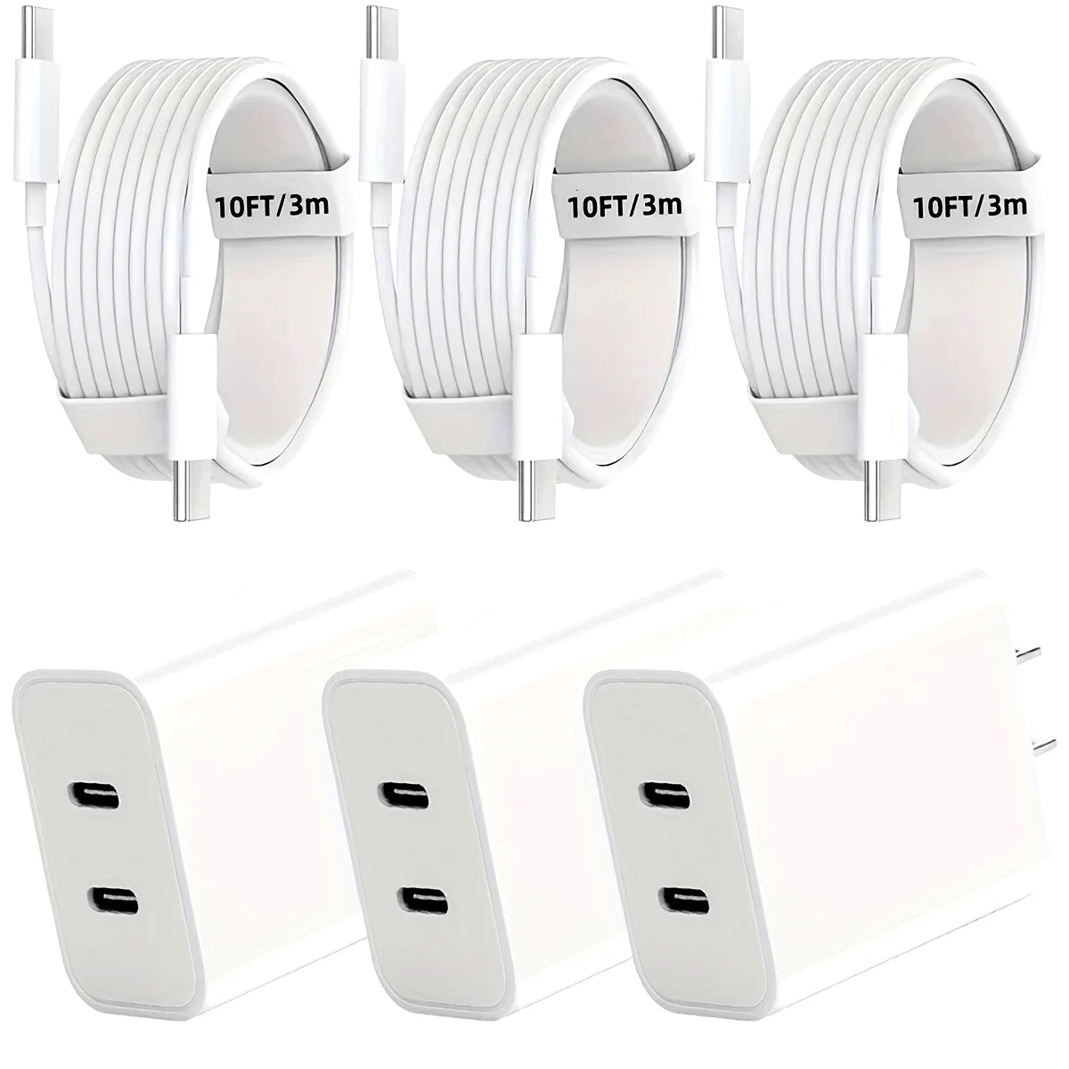 For IPhone16 Fast Charging, 20W Dual Port USB C Charger With 10FT USB C Fast Charging Cable For IPhone 15 Pro Max/15 Pro/15 Plus - Magic Electronics