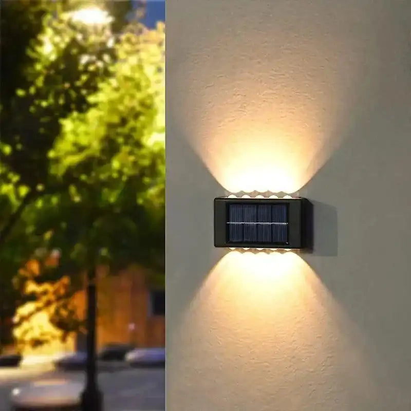Solar Wall Lamp Outdoor Waterproof Solar Lights Up And Down Convex lens Lighting For Garden Street Landscape Balcony Outdoor Dec - Magic Electronics