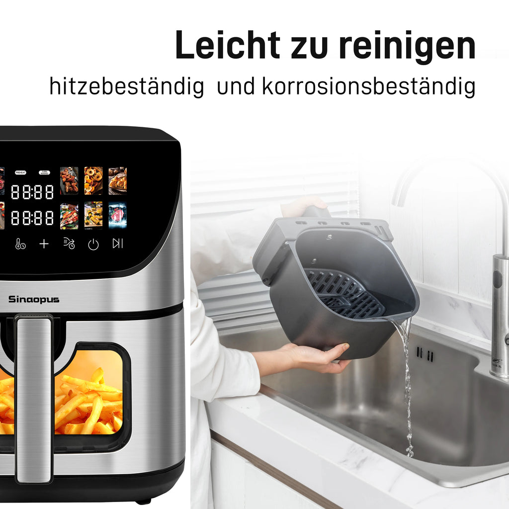 8L Smart machine Hot fryer Multi Function air fryers Smart machine Viewing Window & oven Oilless Cooker with LED Touch Control Magic Electronics S35e6bc3f2fc5448e9e4966b7cad9be40g