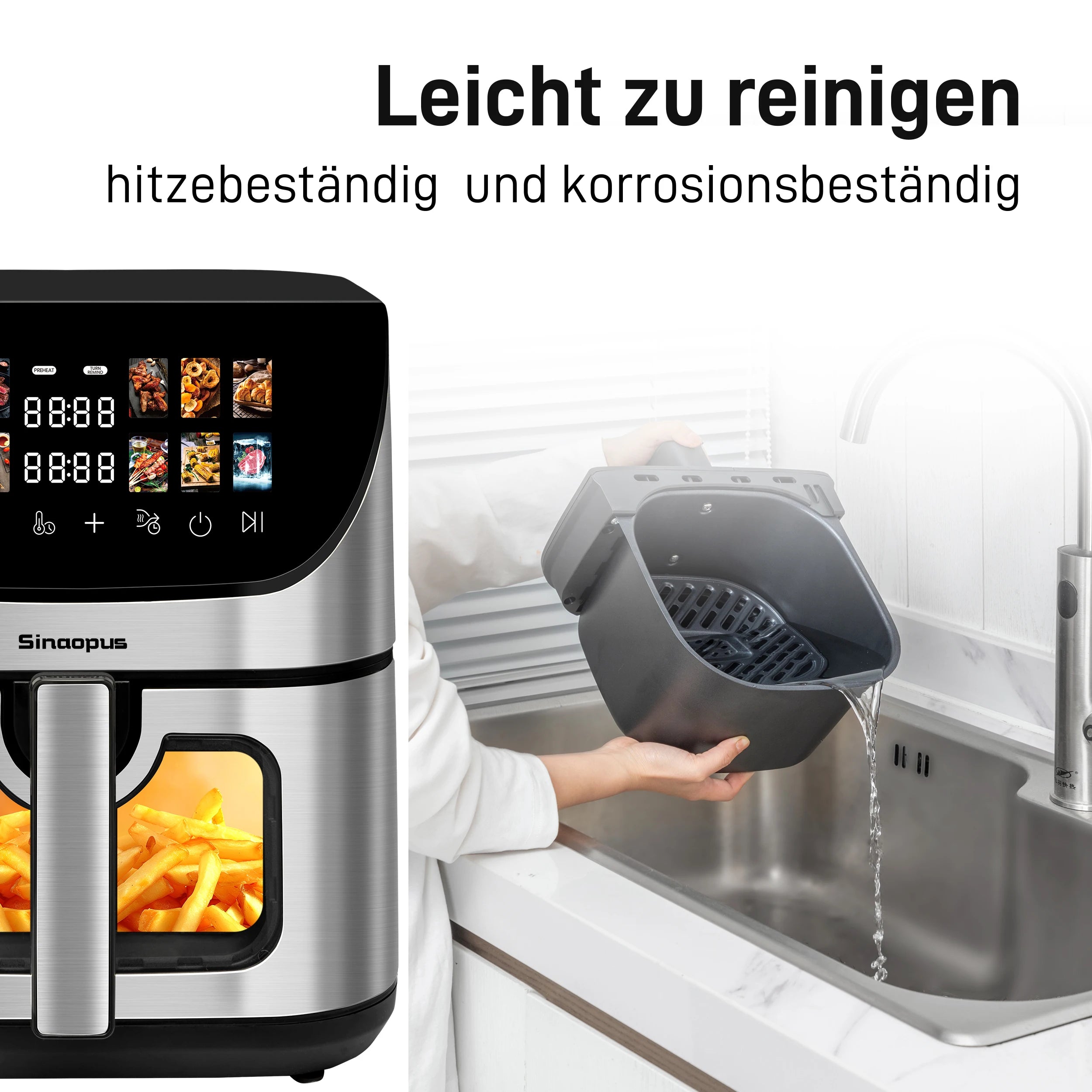 8L Smart machine Hot fryer Multi Function air fryers Smart machine Viewing Window & oven Oilless Cooker with LED Touch Control Magic Electronics S35e6bc3f2fc5448e9e4966b7cad9be40g