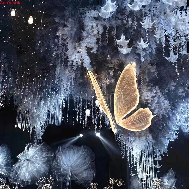 Butterfly Wedding Decor floor light with base LED Lace Ceiling Lamp Romantic Creative Lamps Road Load Walkway Party Stage Lights Magic Electronics S3767b74ccb2a4d4b927e60040e848328D