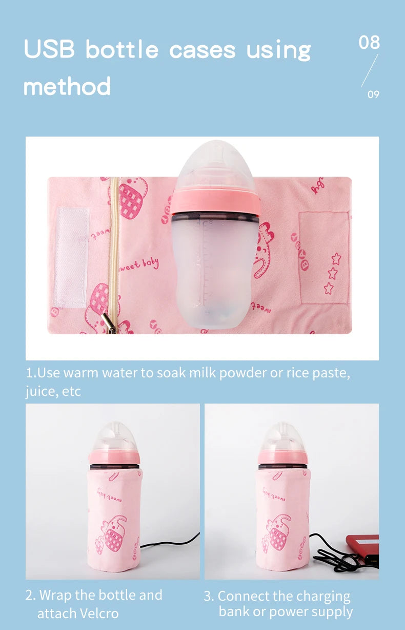 Universal Baby Bottle Warmer Water Formula Milk Warmer Baby Bag USB Nursing Bottle Heater Portable Thermal Bag for Travel Magic Electronics S37f1b6ca6cc54465bf94a5ca282ddb2bn