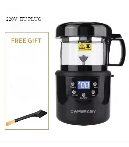 CAFEMASY 80-100g Home Coffee Roaster Electric Mini No Smoke Coffee Beans Baking Roasting Machine 110-240V Coffee Bean Roaster 220V Magic Electronics S38f893b70c574b1c91a980fdea898c501 220V