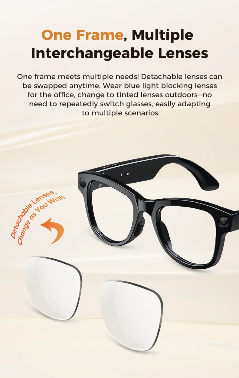 AI Smart Glasses with Camera 1200P M02 Ultra ChatGPT Voice Control 32GB Real-time Translation 3600mAh Charging Case Sunglasses Magic Electronics S396c13f751364b3fbf07095092aac9444