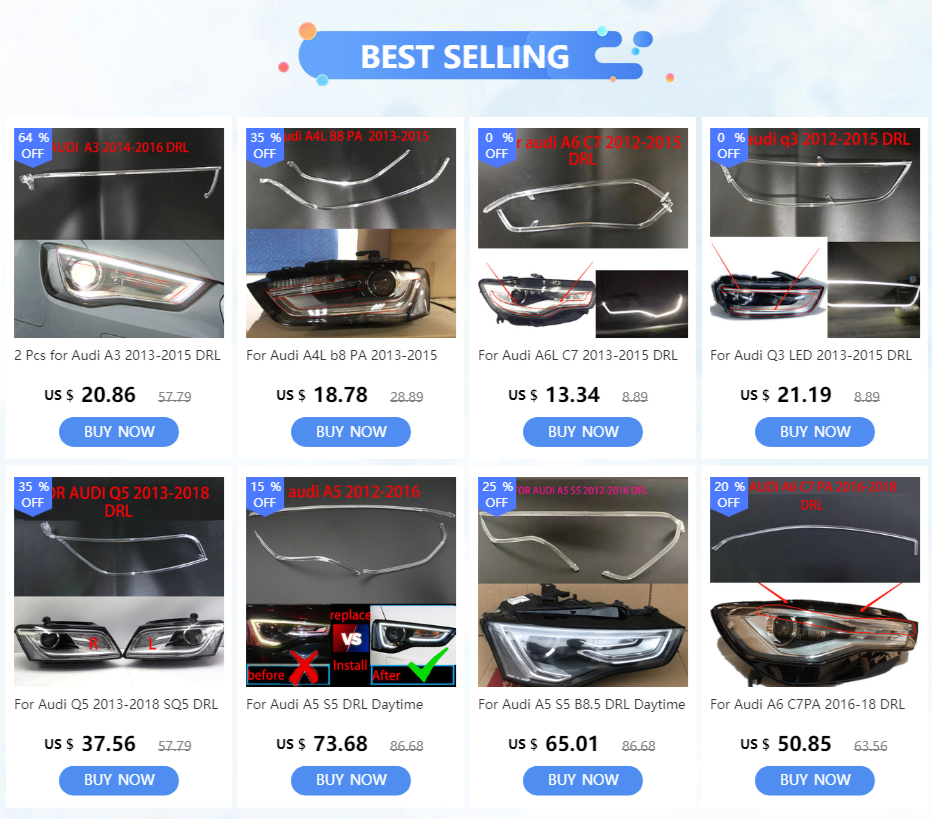 For Audi A3 S3 LED 2016-2018 DRL Daytime Running Lights Light Guide Plate Daytime Running Light Tube Daytime Running Light Strip Magic Electronics S3977f707b07846d79e62672644b1aa2fn