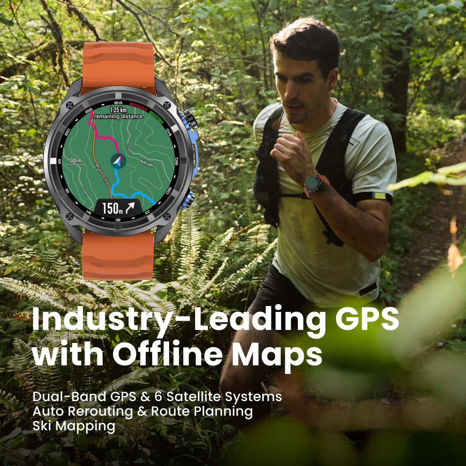 2026 New T-REX Pro Dual-Band AGPS Smartwatch Built-in Offline Map 10ATM Waterproof 30-Days Battery Compass Men Militray Watches - Magic Electronics