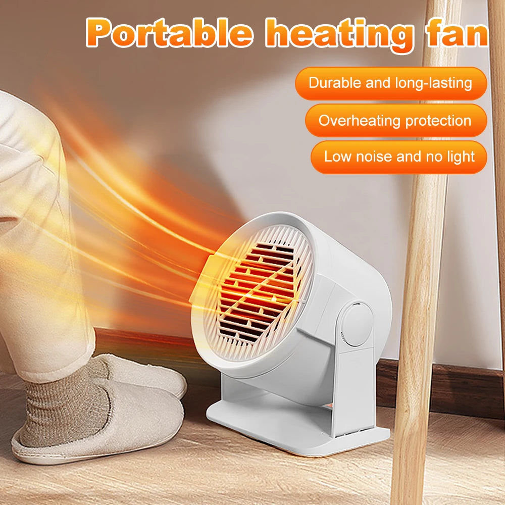 Portable Desktop Electric Heater for Home and Office, Mini Warm Air Fan for Desk Use and Foot Warmer for Cozy Comfort - Magic Electronics