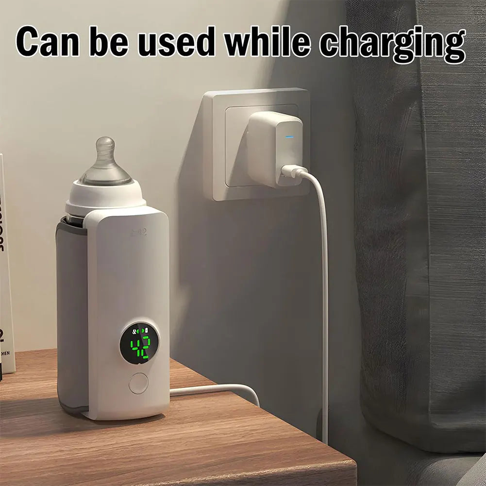 Portable Bottle Warmer Rechargeable Cordless Milk Warmer with Temperature Control Baby Bottle Warmer for Traveling Camping Home Magic Electronics S3aad1733d7594802bce3e4081d6225afu