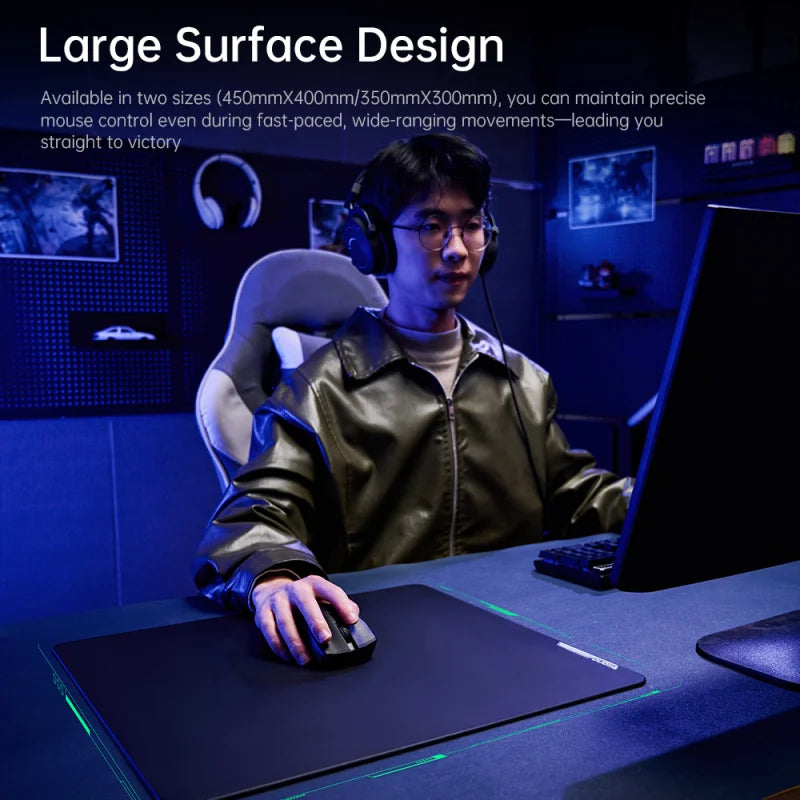LLANO Tempered Glass Gaming Mouse Pad Game FPS High Speed Smooth CSGO Waterproof and Sweat-proof Table Mat Games Dorm Gifts espo Magic Electronics S3c2add3707414b788241aa2d575a93bca