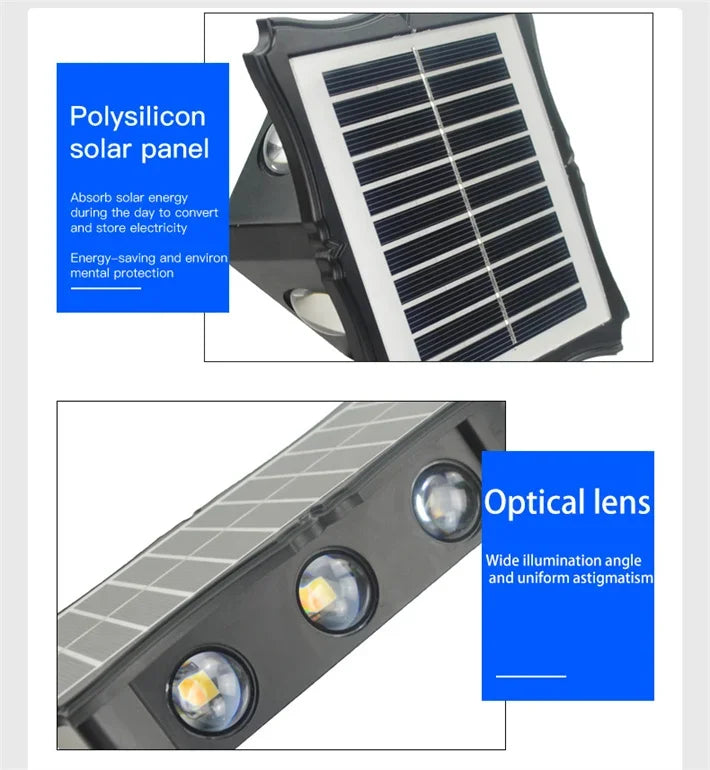 Solar LED Light Wall Lamp Outdoor Waterproof High Brightness Up And Down Luminous Lighting for Outdoor Garden Decoration - Magic Electronics