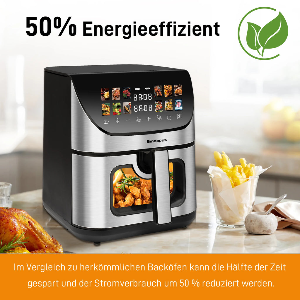 8L Smart machine Hot fryer Multi Function air fryers Smart machine Viewing Window & oven Oilless Cooker with LED Touch Control Magic Electronics S3d607770986042d485f39847b96a42c8e