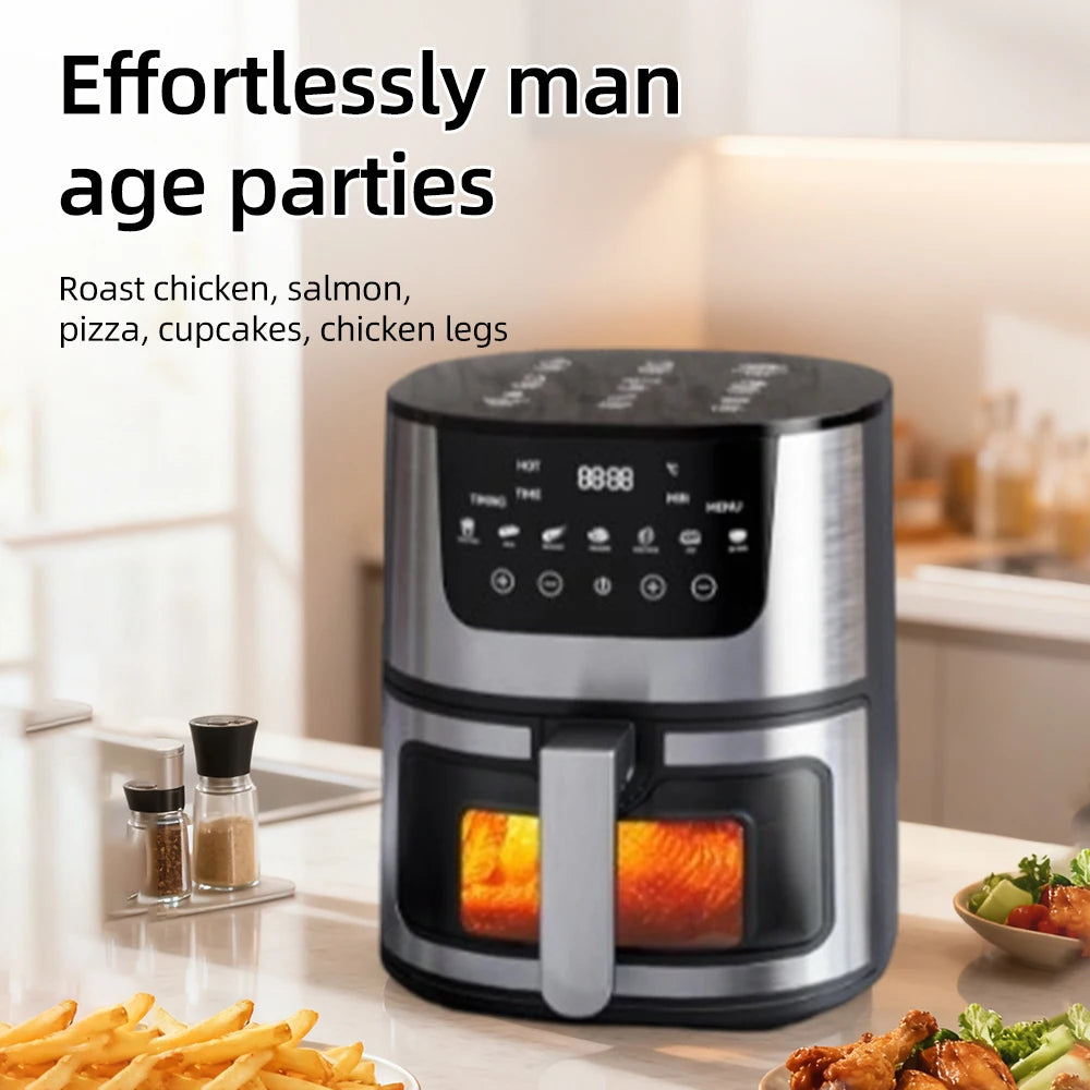 DIVEDEER 7L Household Visual Air Fryer - Large Capacity, Multifunctional, Stainless Steel Design for Home Use (Freidora Aire) Magic Electronics S3df7a453b502412ca68ee33ef54fb5f0U