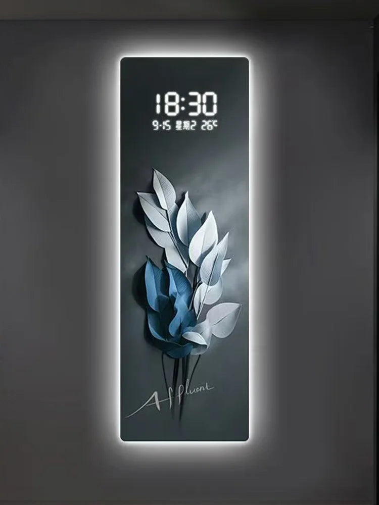 Home electronic clock, living room decoration lights, corridor hanging paintings, light luxury, clock murals - Magic Electronics