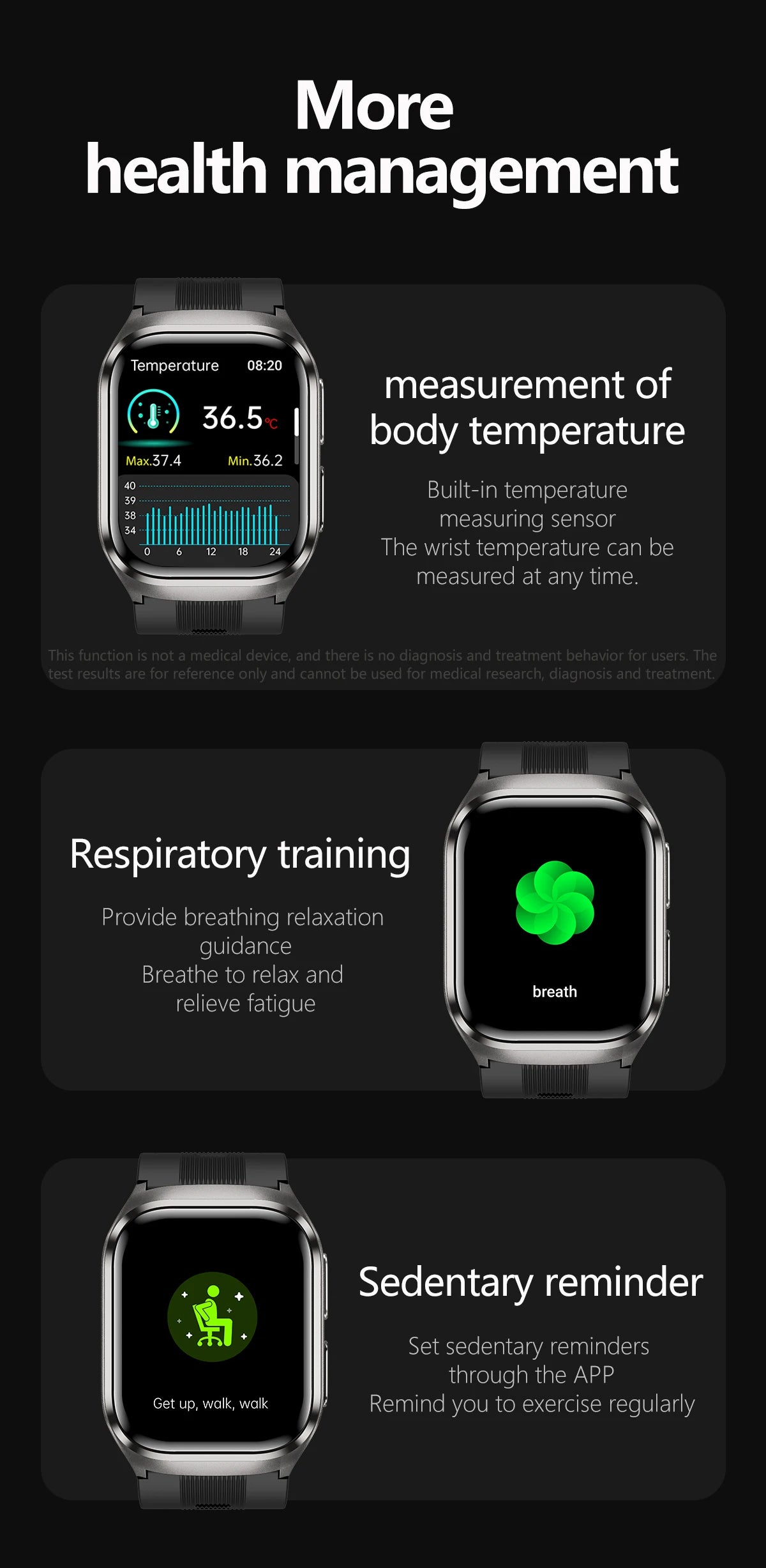 2026 New Upgrade AI Diagnostic Airbag Precise Blood Pressure Health SmartWatch Uric Acid ECG Blood lipids Smartwatch Men Women Magic Electronics S3fcf0f34091745828284c6e5d9d49b8be