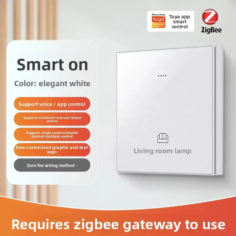 Zigbee Smart Switch Glass Panel Tuya Smart Home App Remote Control With Timer Function Voice Control Intelligent Button Switch - Magic Electronics