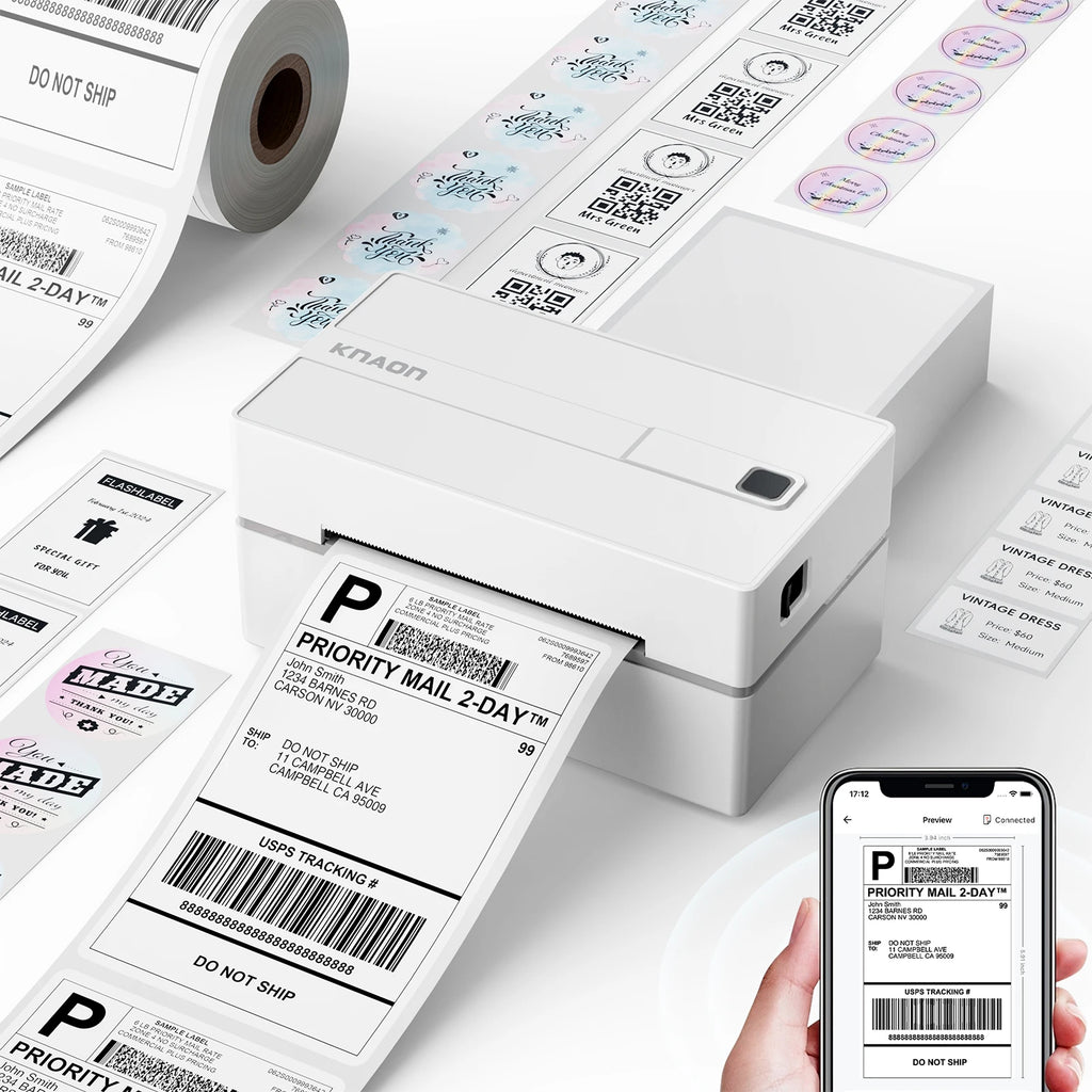 Thermal Label Printer -4x6 Shipping Label Printer for Small Business, Home Use - Compatible with Android, iPhone and Windows - Magic Electronics