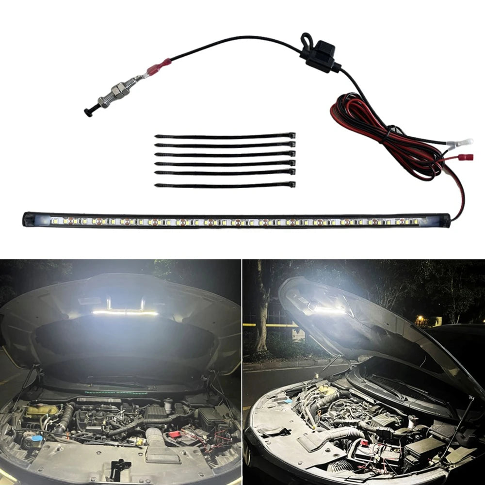 Universal Under Hood Engine Repair White LED Light Bar with Auto On/Off Switch Control Car SUV Pickup Offroad Repair Work Light 1 PCS Magic Electronics S40a3632e4bc3467ba85ae9afa66d9f4b2 1 PCS