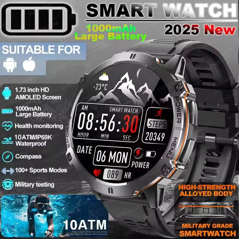 2025 Original TANK X3 Ultra 1000mAh Battery Smart Watch Men GPS Outdoor Sports Fitness Smartwatch 10ATM Waterproof Swim Watches Black Original Box Magic Electronics S4107ddce73634d35aeb6ea549445f3a0I Black Original Box