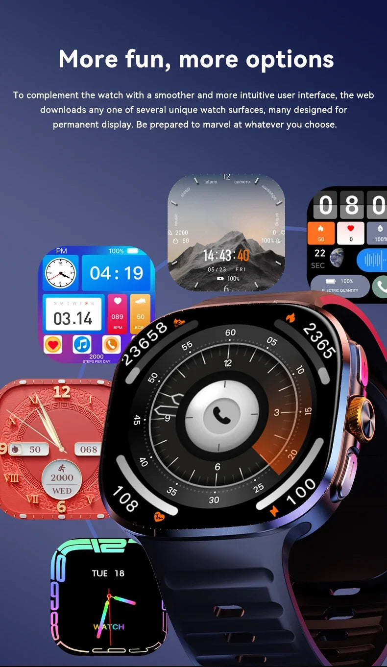 New M99 5G Cellular Version Smartwatch 2.4inch Amoled Larger Screen Android Smart Watch With Rotary Camera Sim Card Slot WIFI - Magic Electronics