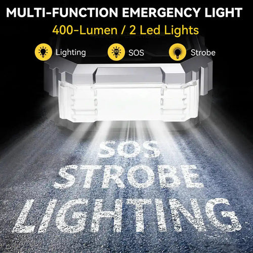 7000A Car Jump Starter with Air Compressor Battery Booster 12V Power Bank with LED Flashlight, Smart Cable with Voltage Display - Magic Electronics