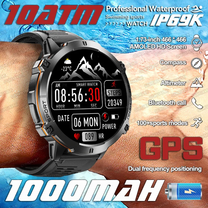 2025 Original TANK X3 Ultra 1000mAh Battery Smart Watch Men GPS Outdoor Sports Fitness Smartwatch 10ATM Waterproof Swim Watches Magic Electronics S428349a429004aedad10c8ddf0712aa1Q