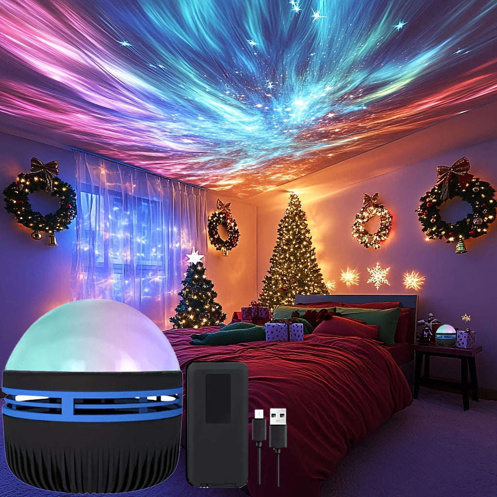 1pc LED Northern Lights Projection Lamp,Aurora Borealis Effect,Remote Control,USB Powered,Color-Changing Light,For Bedroom Decor Magic Electronics S42a50e67c7fe4832b072f3480f77b7ebV