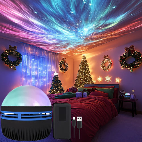 1pc LED Northern Lights Projection Lamp,Aurora Borealis Effect,Remote Control,USB Powered,Color-Changing Light,For Bedroom Decor Magic Electronics S42a50e67c7fe4832b072f3480f77b7ebV