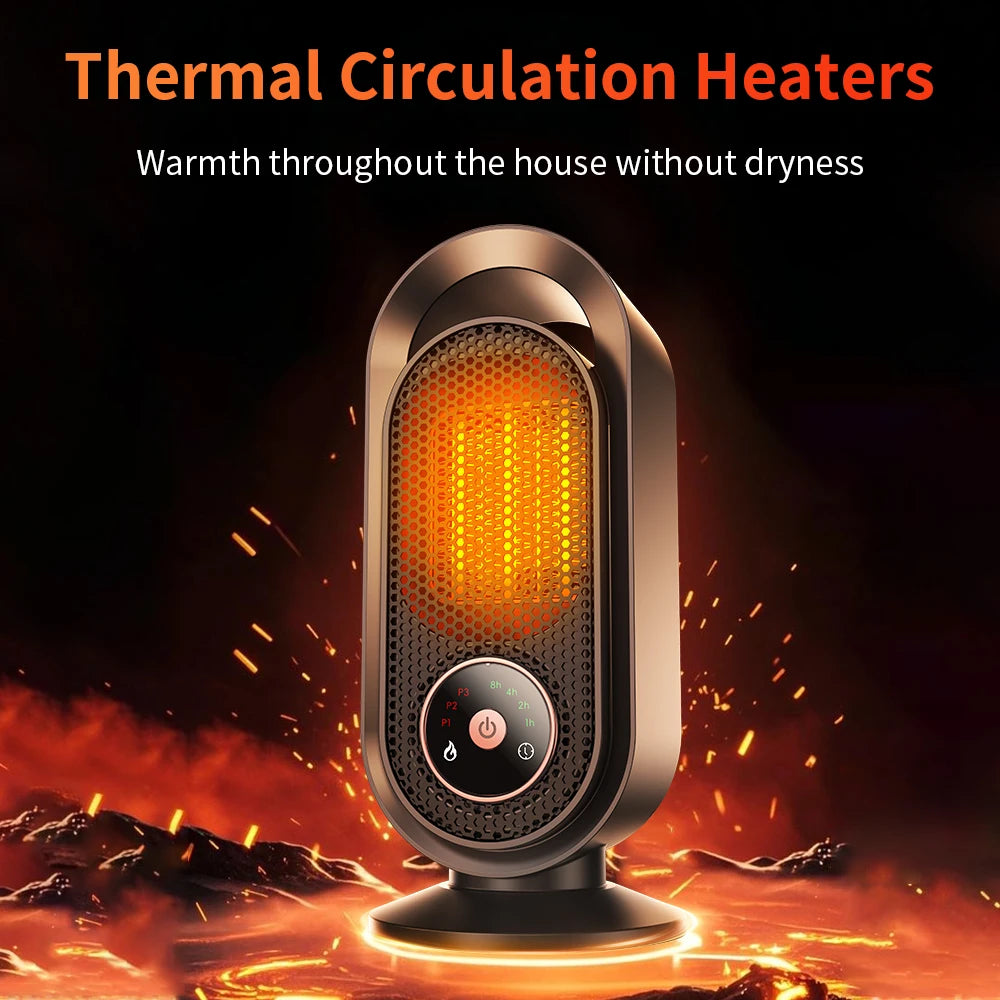 Portable Desktop PTC quick heating shaking head electric both cooling and heating small household With Remote Control 1000W - Magic Electronics