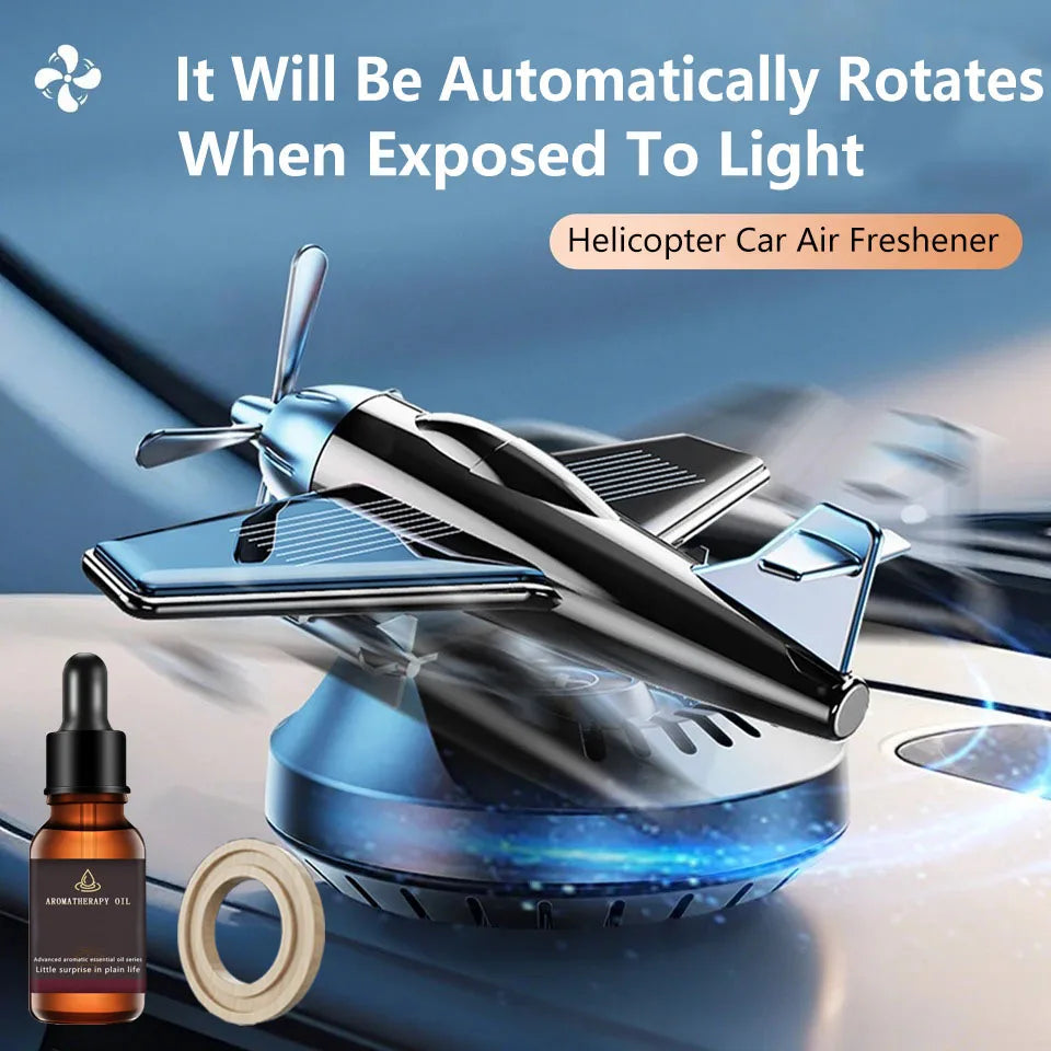 Car Indoor Air Freshener Helicopter Aromatherapy Perfume Solar Aircraft 360 Degree Rotating Aromatherapy Automobile Perfume Magic Electronics S439eef955ba441c9996bd1a22c10900aA