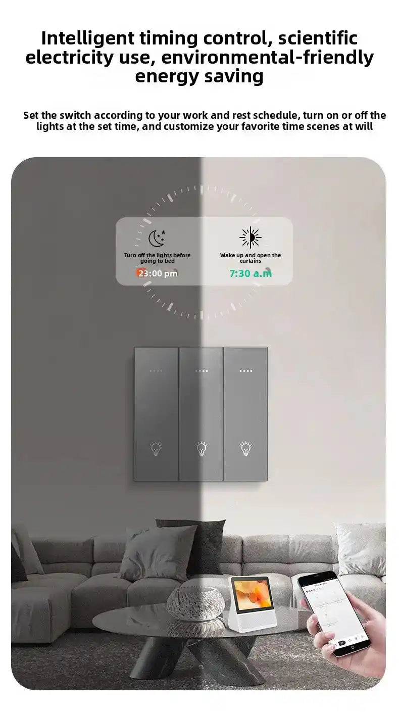 Zigbee Smart Switch Glass Panel Tuya Smart Home App Remote Control With Timer Function Voice Control Intelligent Button Switch - Magic Electronics
