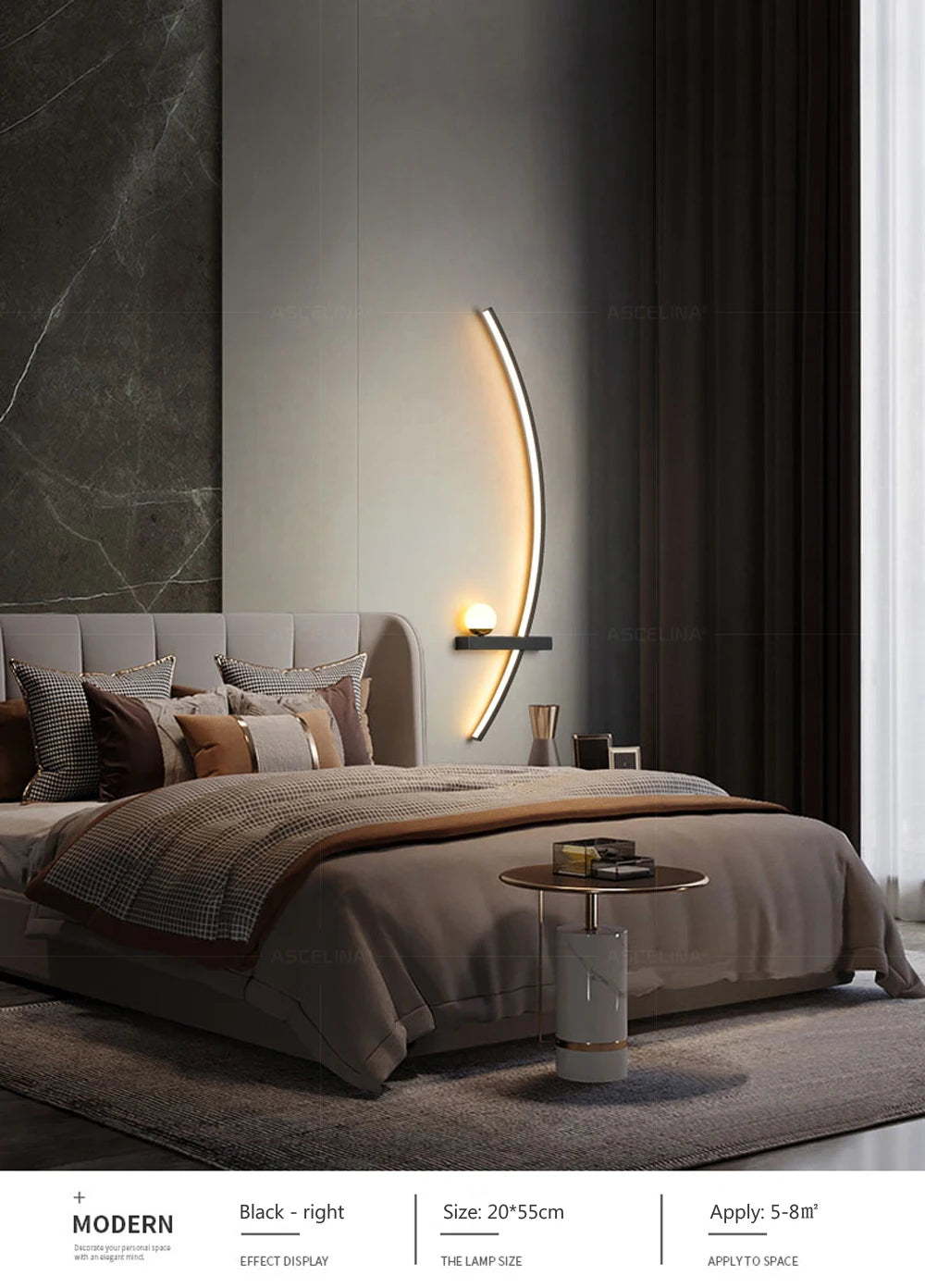 Smart LED Wall Lamp 55/105CM Remote Control Left Right Lighting Bedside Wall Sconces Bedroom Living Room Home Led Lights Lustre Magic Electronics S445378fc70ac48cf9dda098253804527H