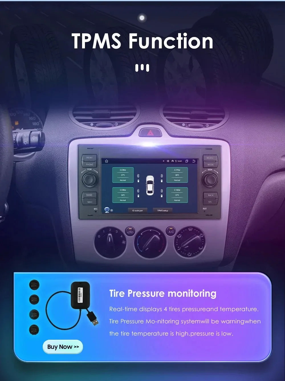7' Car Radio with Wireless Carplay Android Auto Bluetooth FM for Ford Mondeo Fiesta S-max Focus Galaxy Transit Fusion Connect K Magic Electronics S44acc23ca83f412da40a97621924d8aff