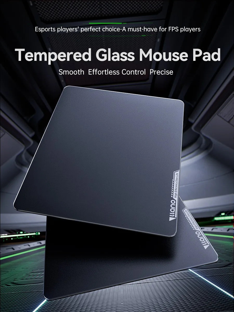 LLANO Tempered Glass Gaming Mouse Pad Game FPS High Speed Smooth CSGO Waterproof and Sweat-proof Table Mat Games Dorm Gifts espo Magic Electronics S450a4a8c444648aba2ac04442879e7dcy