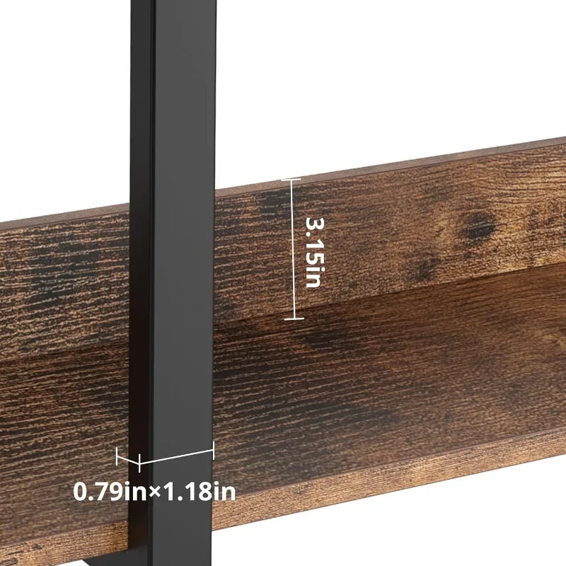 Bookcase and Bookshelves Triple Wide 5 Tiers Large Open Shelves, Etagere Book Shelf with Back Fence for Home Office Magic Electronics S45d82387b68f48d1b2149f3e4e081081u