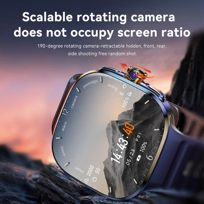 New M99 5G Cellular Version Smartwatch 2.4inch Amoled Larger Screen Android Smart Watch With Rotary Camera Sim Card Slot WIFI - Magic Electronics