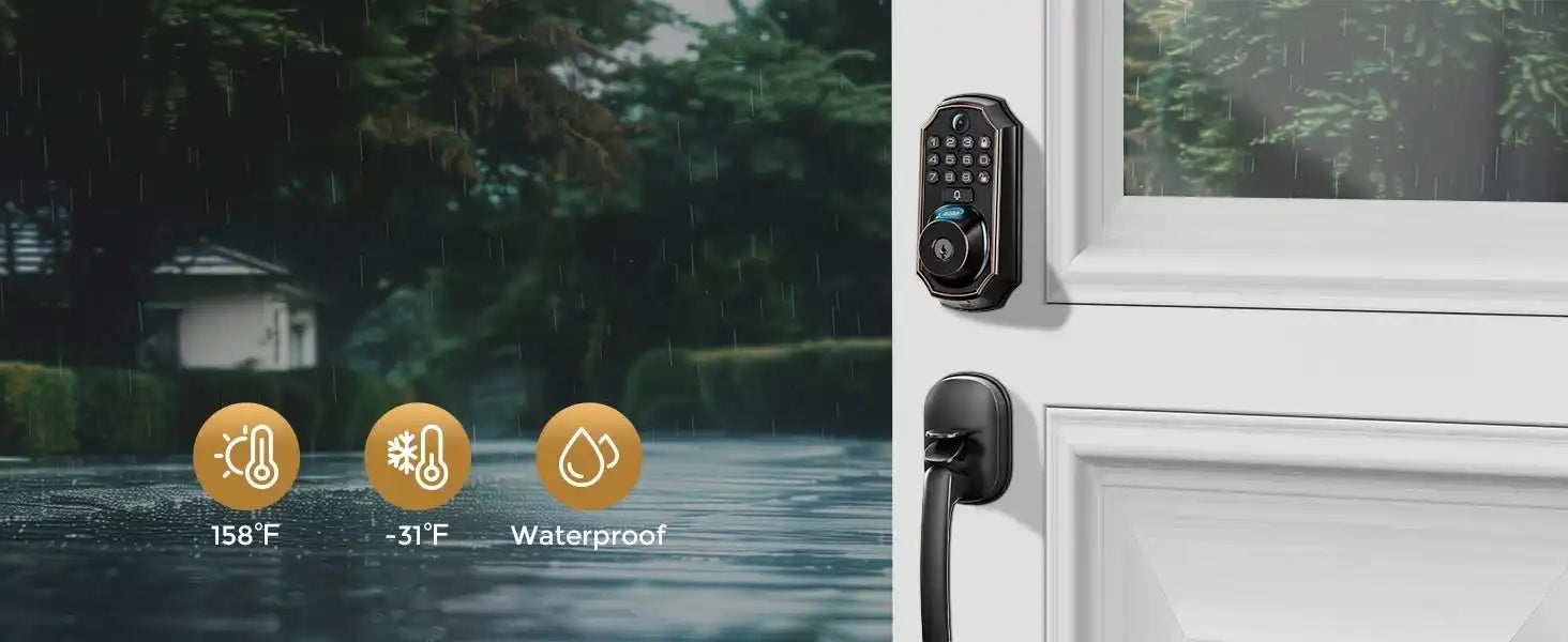 ARPHA Smart Lock D289H Smart WiFi Keyless Door Lock with Camera 5 in 1 Camera Fingerprint Entry App-Controlled Auto-Lock System - Magic Electronics