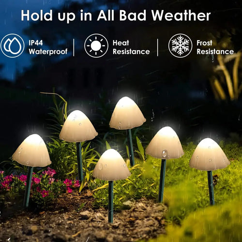 10 LED Solar Mushroom Lights Outdoor Waterproof Decorative Street Lights for Lawn Garden Patio Christmas Holiday Decoration Magic Electronics S4837205730184b58a204593648796ce49