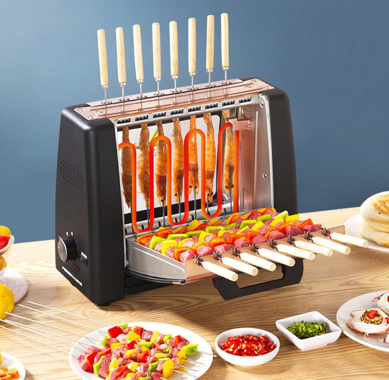 Barbecue Grill Household Automatic Rotating Skewers Machine Smokeless Rotary Electric Grill 220V/1200W Barbecue Grill Magic Electronics S48c98f81737f483ca814acc09918513ab