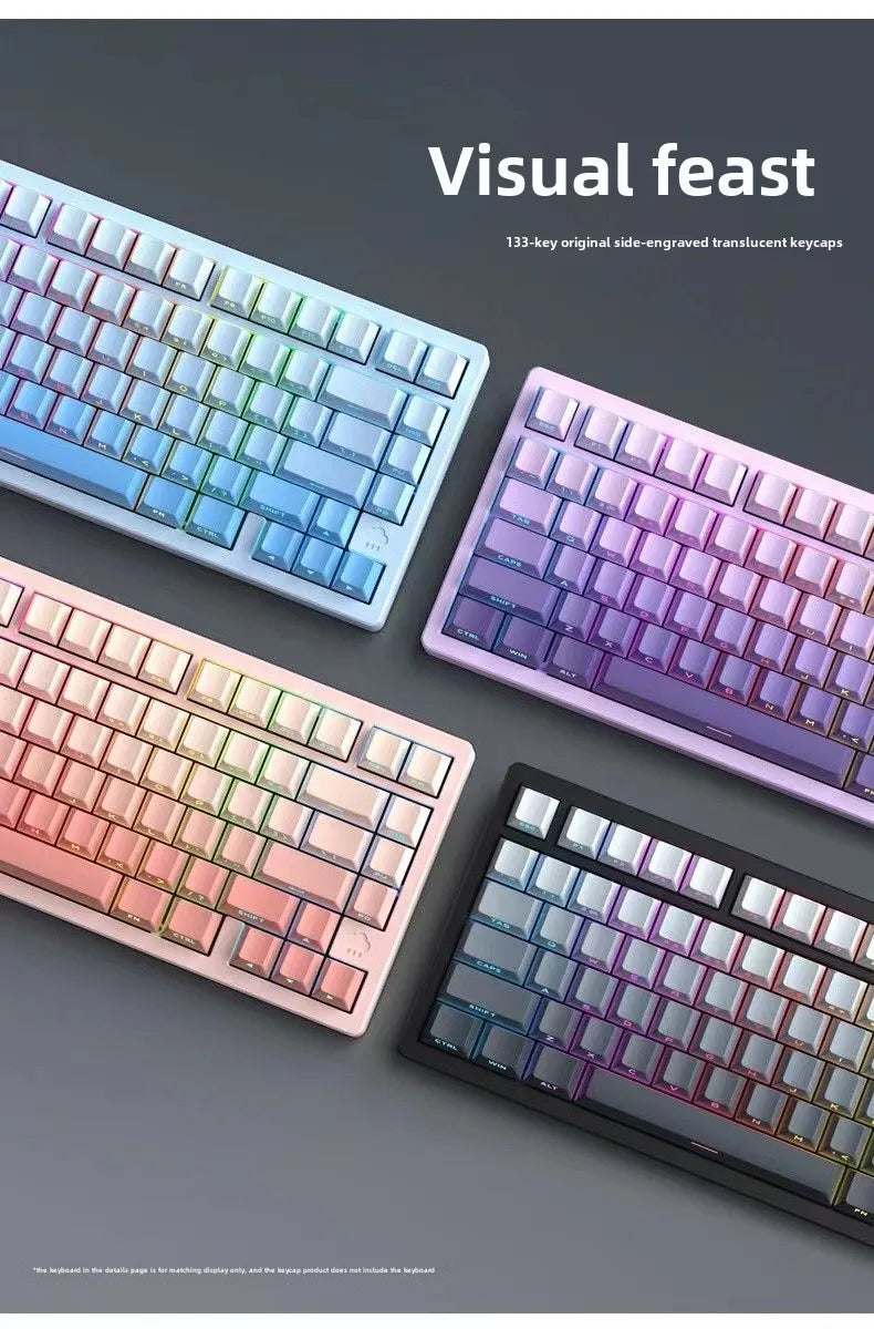aula f75 keycaps keycap set for mechanical keyboard key caps кейкапы 68/75/81/87/98 purple blue pink Magic Electronics S490215a78a6f491da2be690a049d5ceel