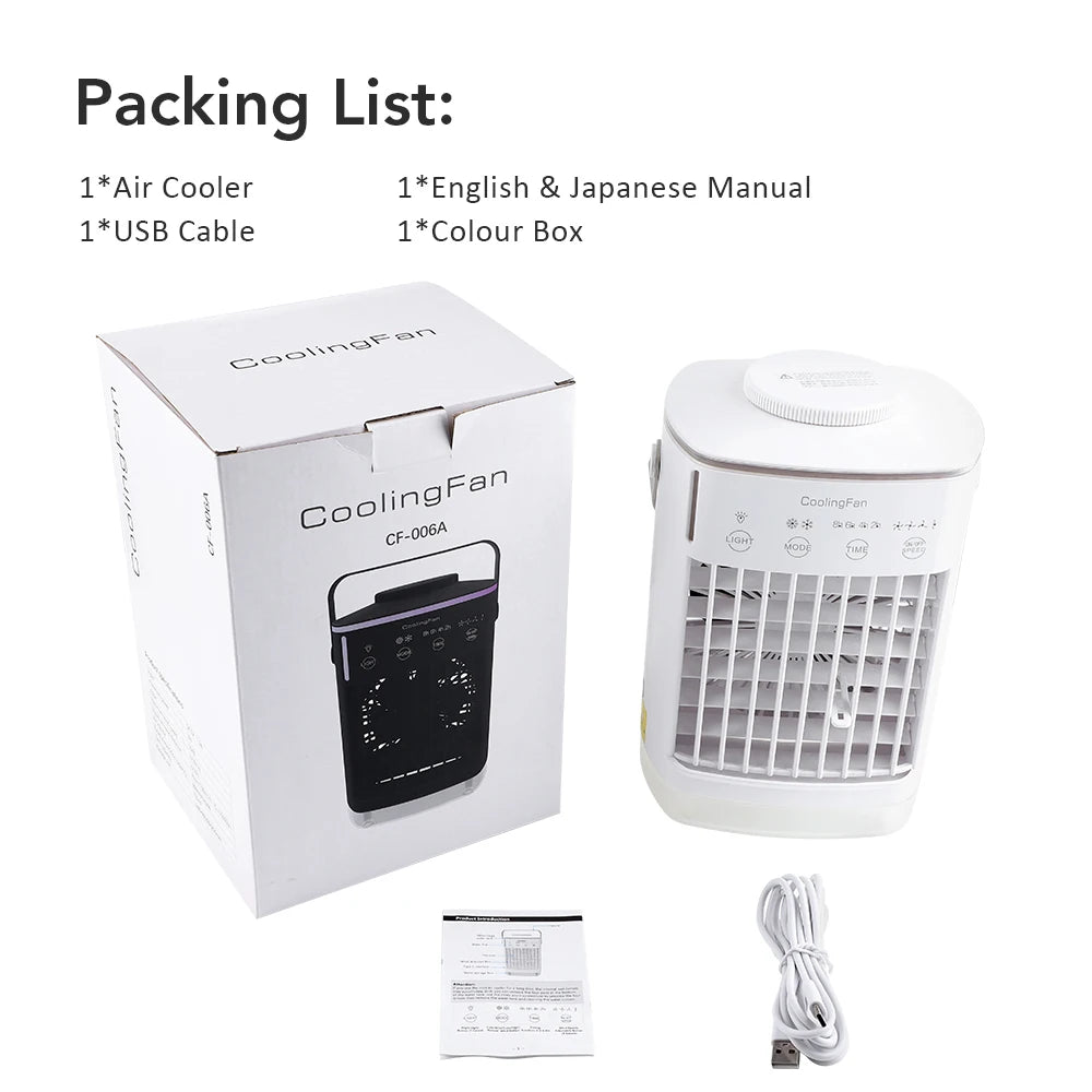 View details for Portable Air Conditioner Fan Refrigeration Fan Cooling Fan for Home Dormitory Mobile Cold Air Water-Cooled Small Air Conditioner Portable Air Conditioner Fan Refrigeration Fan Cooling Fan for Home Dormitory Mobile Cold Air Water-Cooled Sm