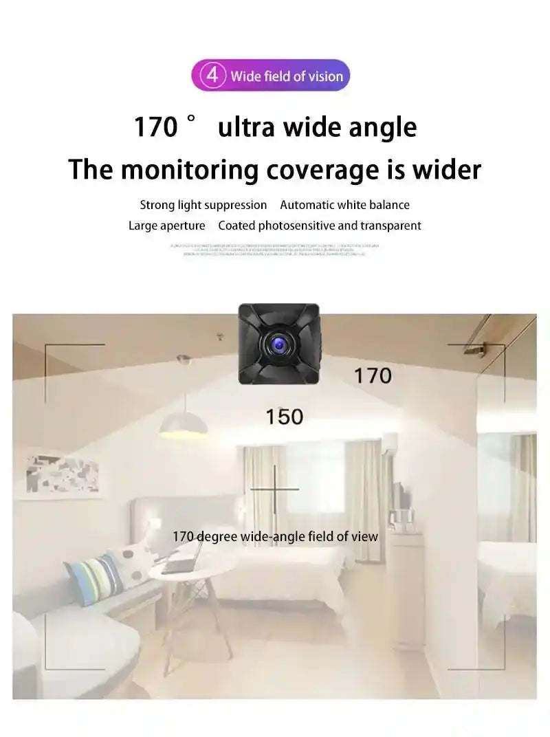 Mini Wireless Camera WiFi Home Connected Mobile Remote HD Motion Detection Long Battery Life Monitor Night Vision Home Safety - Magic Electronics
