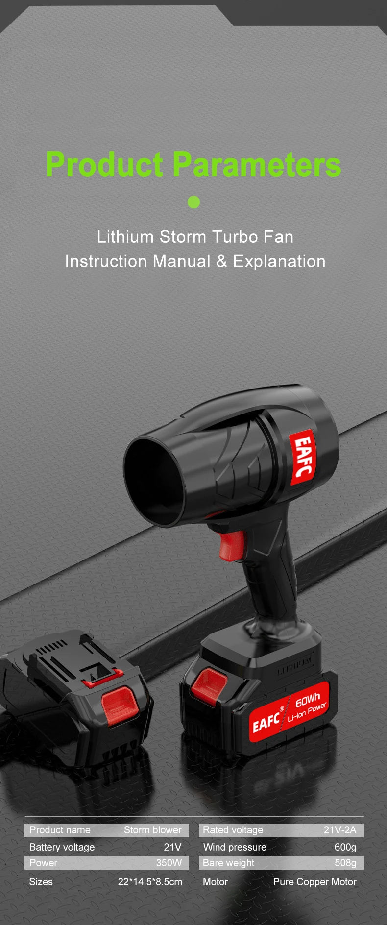 EAFC Turbo Fan Violent Air Gun Thrust Stepless Speed High Power Turbofan Leaf Blower Handheld Jet Fan With 21V Battery Magic Electronics S4d0821e9d56a4bb4844b02c089082792H