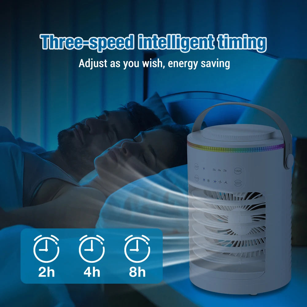 View details for Portable Air Conditioner Fan Refrigeration Fan Cooling Fan for Home Dormitory Mobile Cold Air Water-Cooled Small Air Conditioner Portable Air Conditioner Fan Refrigeration Fan Cooling Fan for Home Dormitory Mobile Cold Air Water-Cooled Sm