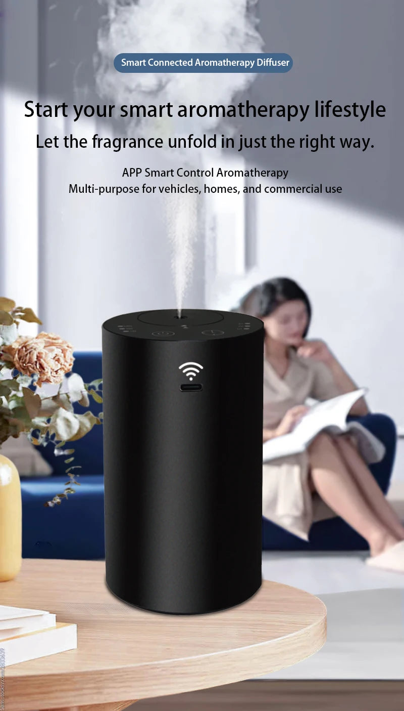 Portable Car Aroma Diffusers APP Connected Fragrance Smell Distributor Suitable for Office Home Car Fragrance Diffusers Magic Electronics S4da91d72748545208076316b8e5409ebr
