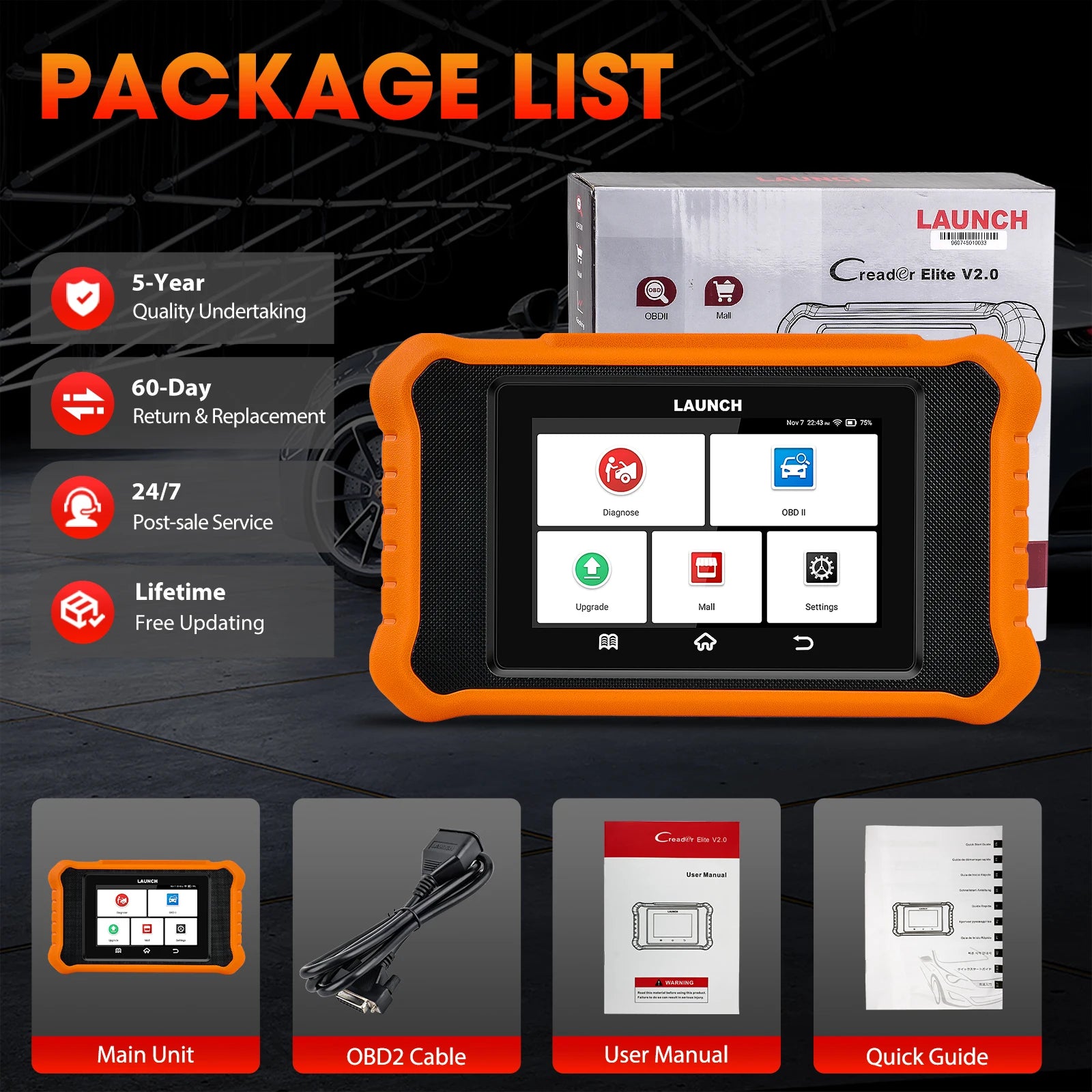 LAUNCH X431 Elite 3.0 for Mercedes-Benz/Maybach/Sprinter OBD2 Scanner,Bi-Directional Full Systems Diagnostic Tool,Lifetime Free Magic Electronics S4db1af18e74f46ddb35734c3612be23cT