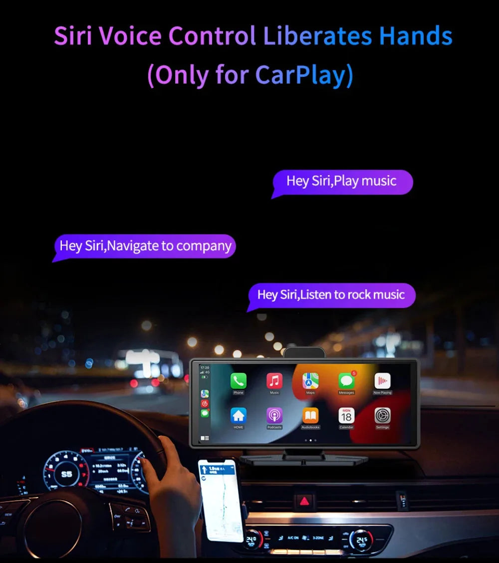 10.26 Inch 4K 3840*2160P Car Dvr Carplay Android-Auto Dash Cam Cabin GPS 5G WIFI FM BT Dual Lens Camera Dashcam Drived Record Magic Electronics S4dbf58066f944190a6b7afbe593a901au