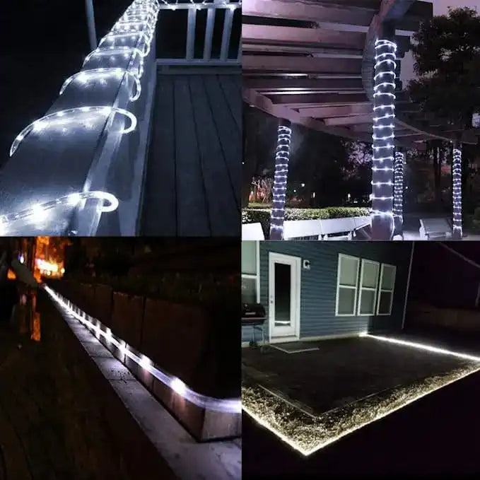 Solar String Lights Outdoor Waterproof LED Strip Rope Tube Lamp Christmas Fairy Garland String Lights for Garden Tree Yard Fence - Magic Electronics
