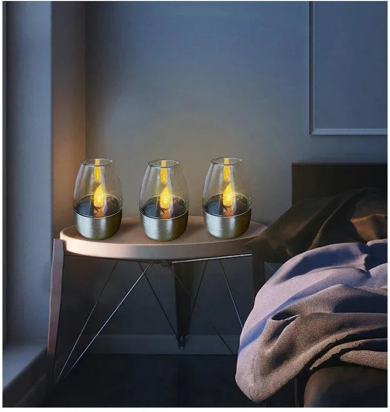 LED Solar Candles Light Flameless Rechargeable Night Light For Wedding Party Garden Decor Outdoor Waterproof Solar Candles Lamp Magic Electronics S4f4dde984d2742608c01fc8bc553a5b7w