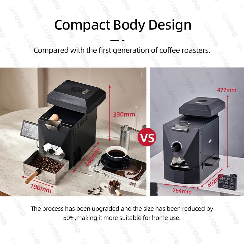 CAFOVO RE-3 Electric Coffee Bean Roaster Machine 200g Direct Fire Stirring Baking Intelligent Dual Mode for Home Use Magic Electronics S4fcda01bef5f485cade90e5ad3841e47w