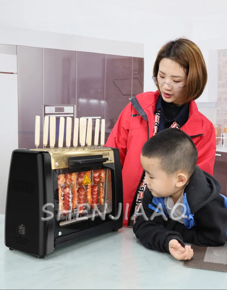 Barbecue Grill Household Automatic Rotating Skewers Machine Smokeless Rotary Electric Grill 220V/1200W Barbecue Grill Magic Electronics S4ff1633b1b4c4b1a9e9b5496f8fa4d3eT